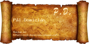 Pál Domicián névjegykártya